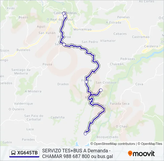 XG645TB Bus Line Map
