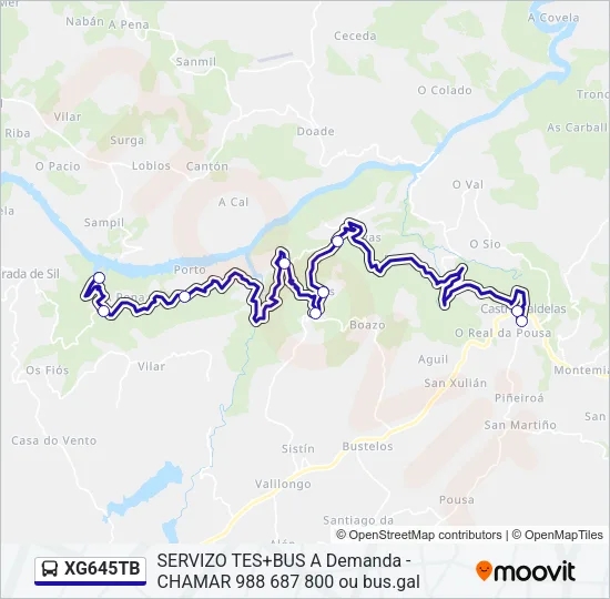 XG645TB Bus Line Map