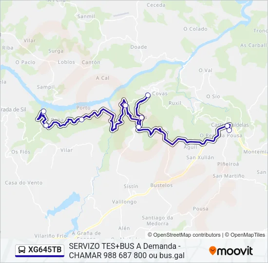 XG645TB Bus Line Map