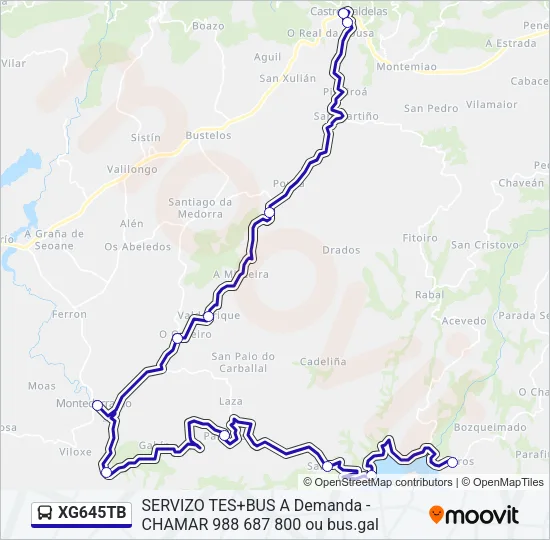 XG645TB Bus Line Map