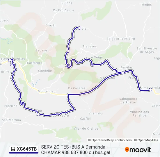 XG645TB Bus Line Map