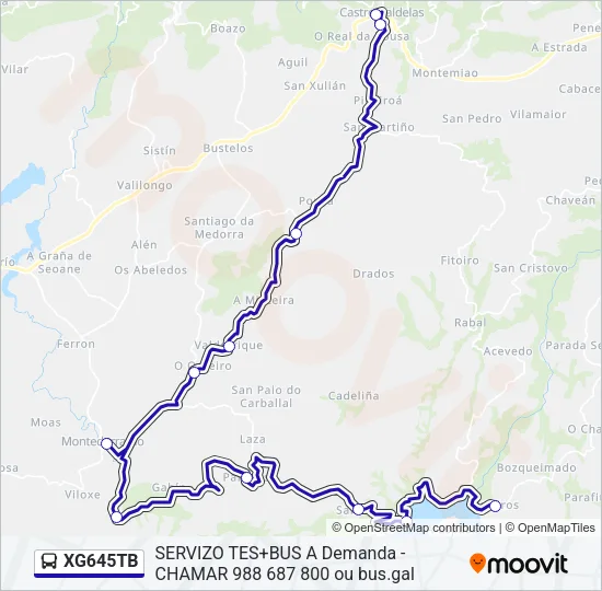 XG645TB Bus Line Map