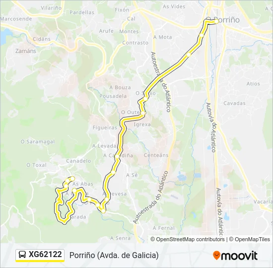 XG62122 Bus Line Map