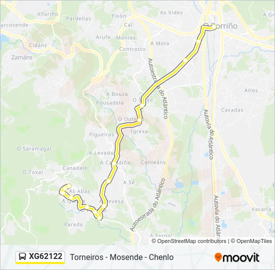 XG62122 Bus Line Map