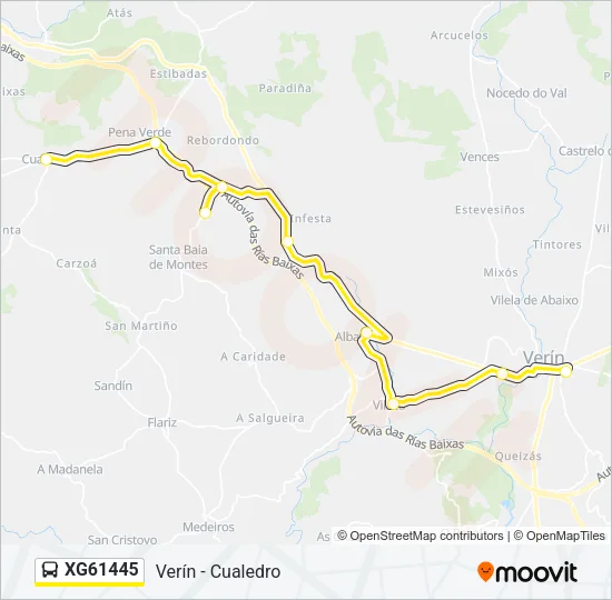 XG61445 Bus Line Map
