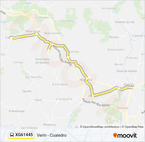 XG61445 Bus Line Map