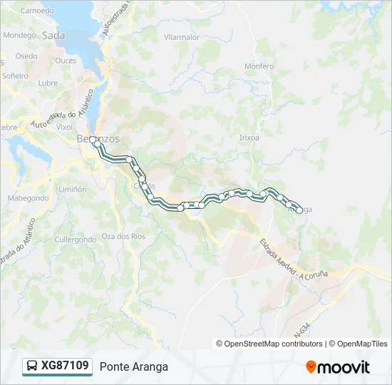 XG87109 Bus Line Map
