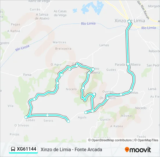 XG61144 Bus Line Map
