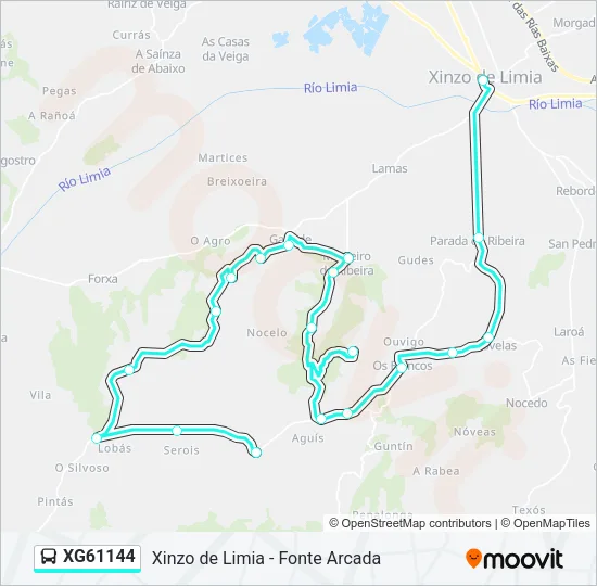 XG61144 Bus Line Map