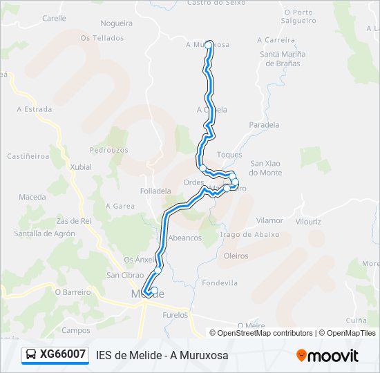 XG66007 bus Line Map