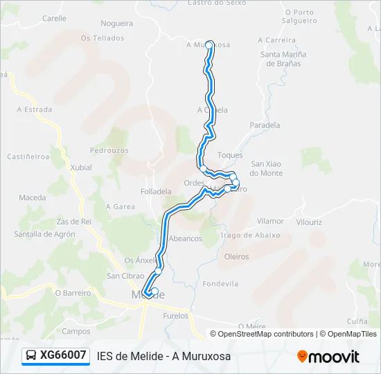 XG66007 Bus Line Map