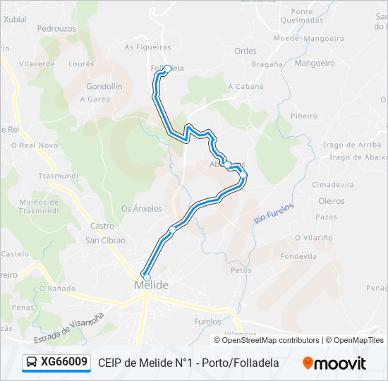 XG66009 bus Mapa de línia