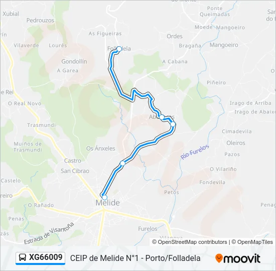XG66009 Bus Line Map