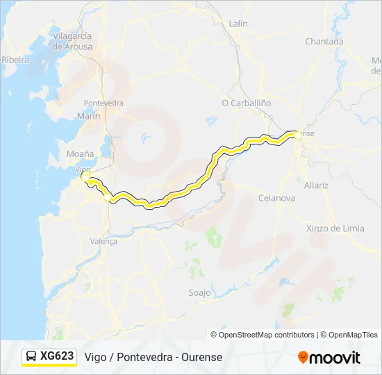 XG623 Bus Line Map