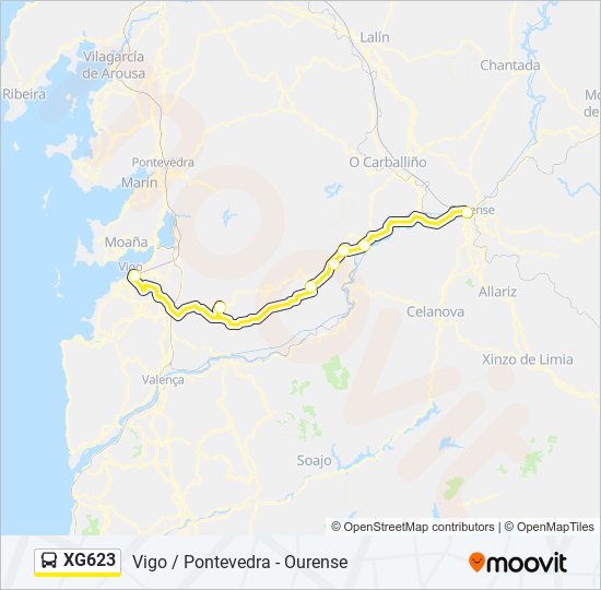 XG623 bus Line Map