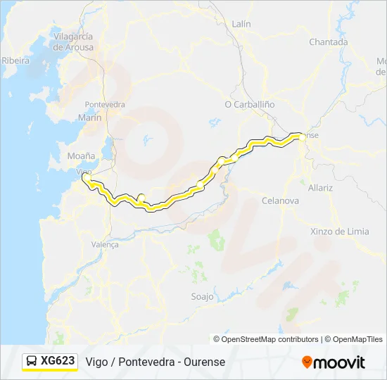 XG623 Bus Line Map