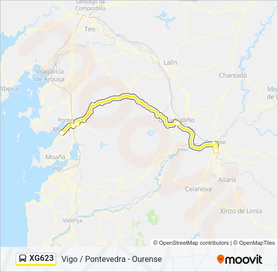 XG623 Bus Line Map