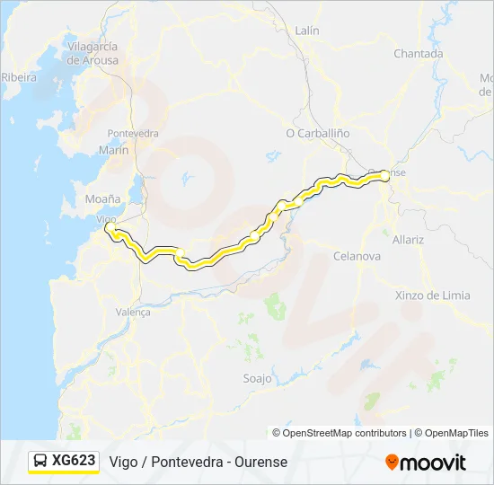 XG623 Bus Line Map