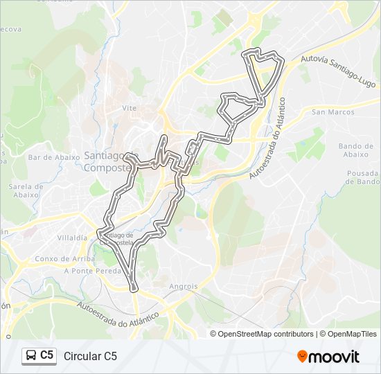 Mapa de C5 de autobús