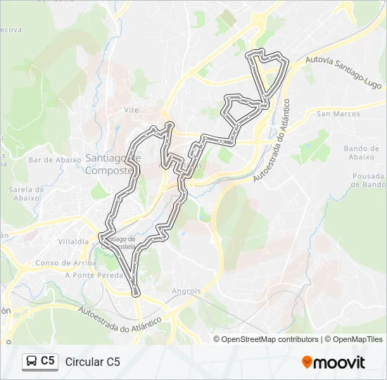 C5 Bus Line Map