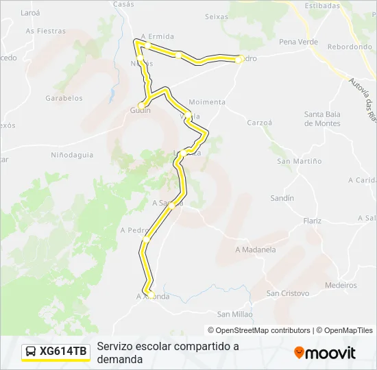 XG614TB Bus Line Map