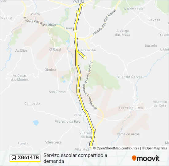 XG614TB Bus Line Map