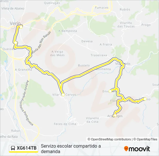 XG614TB Bus Line Map