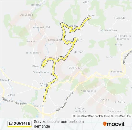 XG614TB Bus Line Map
