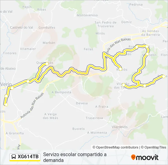XG614TB Bus Line Map