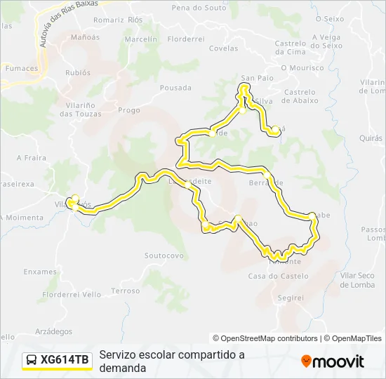 XG614TB Bus Line Map