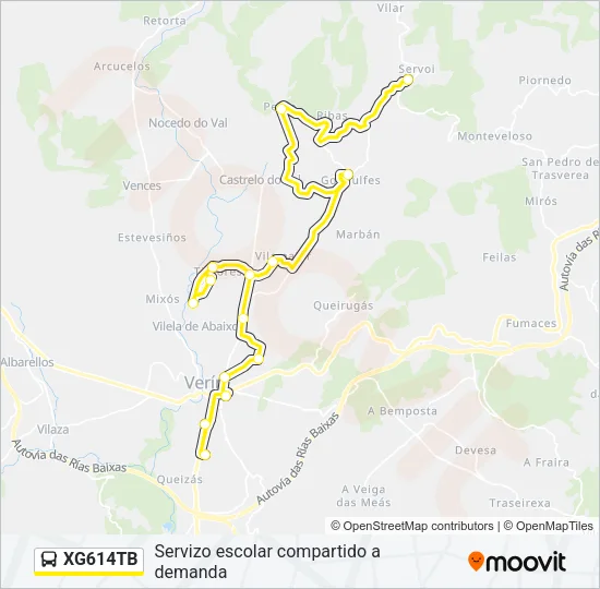 XG614TB Bus Line Map