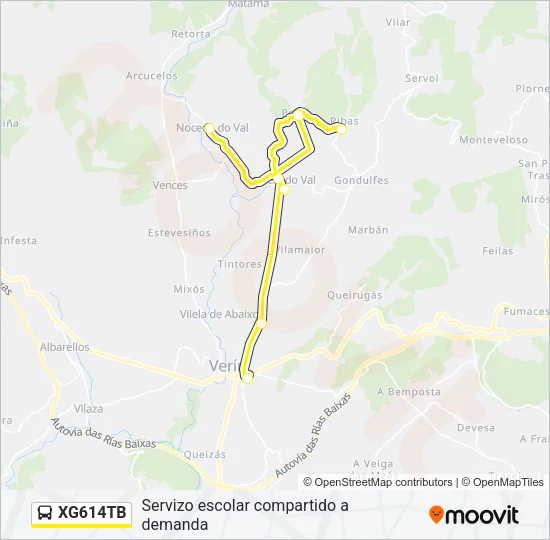XG614TB Bus Line Map