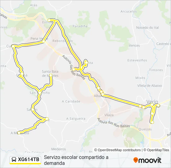 XG614TB Bus Line Map