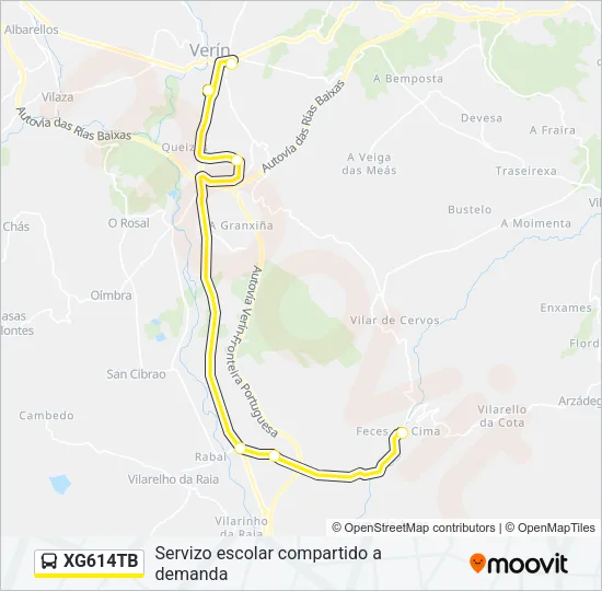 XG614TB Bus Line Map