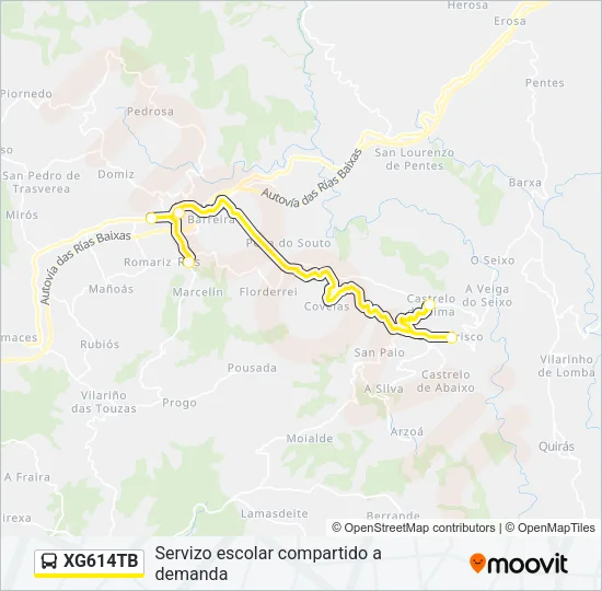 XG614TB Bus Line Map
