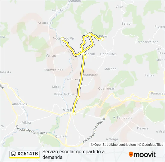 XG614TB Bus Line Map