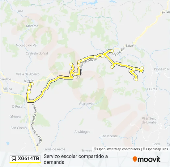 XG614TB Bus Line Map