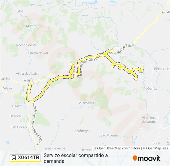 XG614TB Bus Line Map