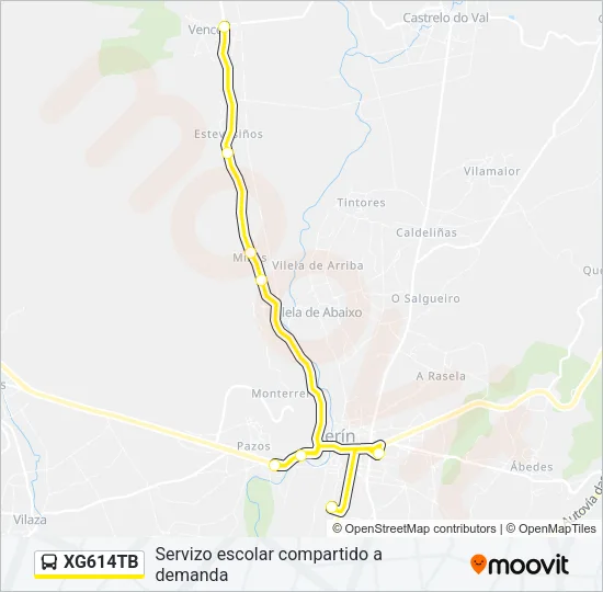XG614TB Bus Line Map