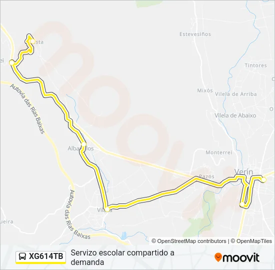 XG614TB Bus Line Map