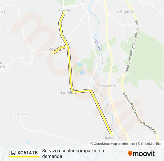 XG614TB Bus Line Map