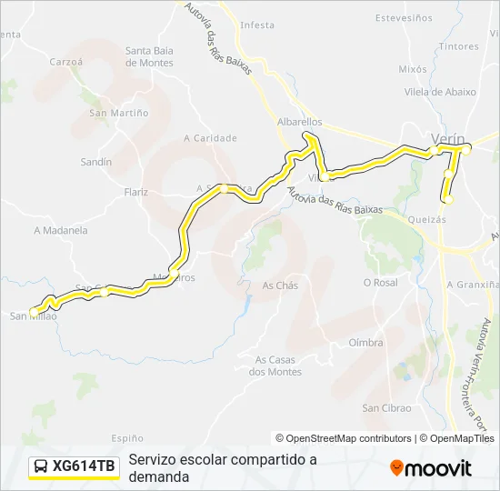 XG614TB Bus Line Map
