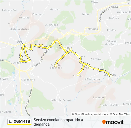 XG614TB Bus Line Map