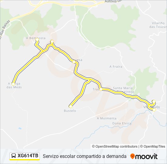 Mapa de XG614TB de autobús