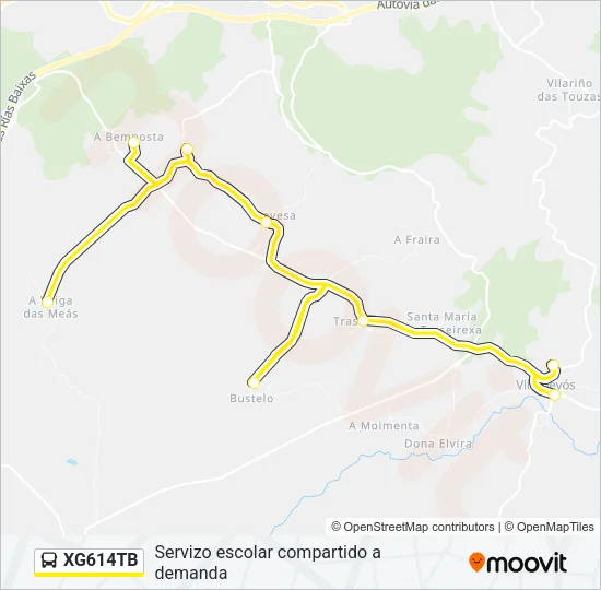 XG614TB Bus Line Map