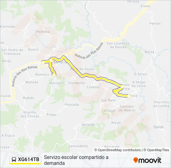 XG614TB Bus Line Map