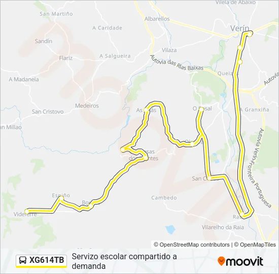 XG614TB Bus Line Map
