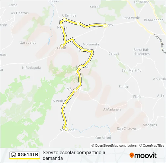 XG614TB Bus Line Map