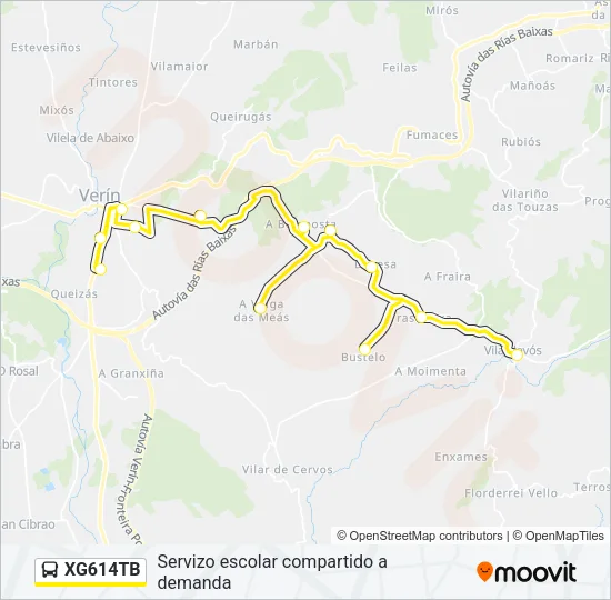 XG614TB Bus Line Map