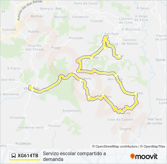 XG614TB Bus Line Map
